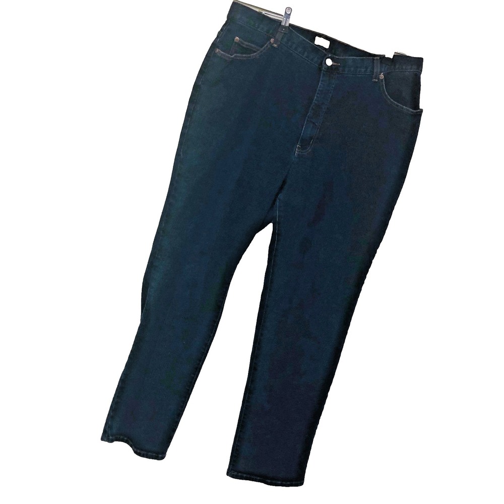 Caslon Jeans Womens XL 1X 16W Indigo Straight Leg Cotton Blend Casual Work 36x31